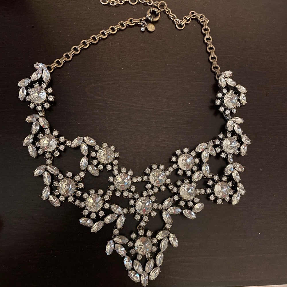 J. Crew Rhinestone Bib Necklace